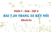 Bài 7.20 trang 35 Toán 7 Kết nối tri thức Tập 2